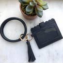 Load image into Gallery viewer, CARDHOLDER WITH KEYRING BANGLE &amp; TASSEL
